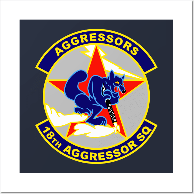 18th Aggressor Squadron Blue Foxes Wall Art by MBK